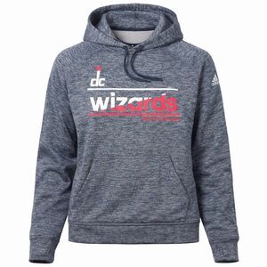 Adidas Washington Wizards Youth Hoodie Climawarm Gray Basketball Pullover 16-18